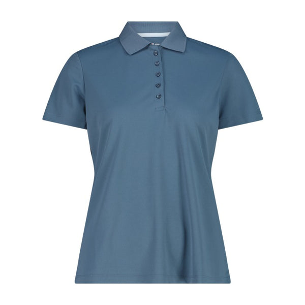 CMP Womens Space Blue Technical Breathable Dry Function Outdoor Polo Shirt 3T59676