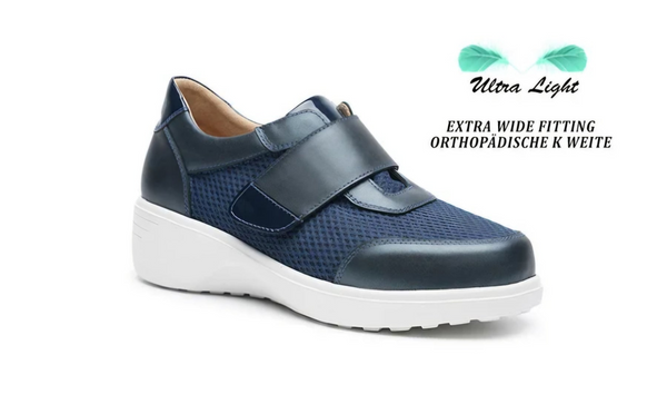 G Comfort Ocean White Fantasy Extra Wide K Ultra Light Velcro Shoes S-5254L