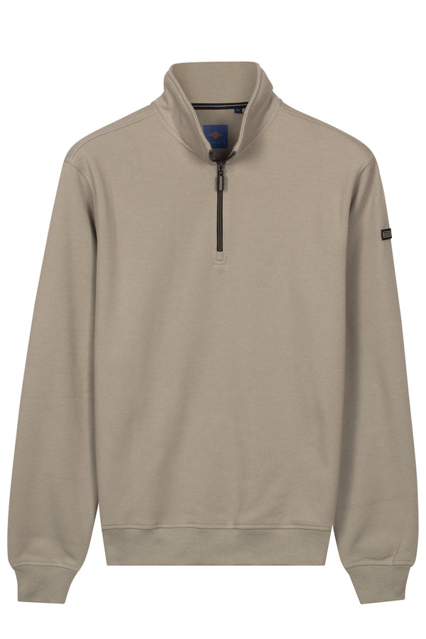 Baileys Mens Heavy Pique 1/4 Zip Sweatshirt 820 Mushroom 613165