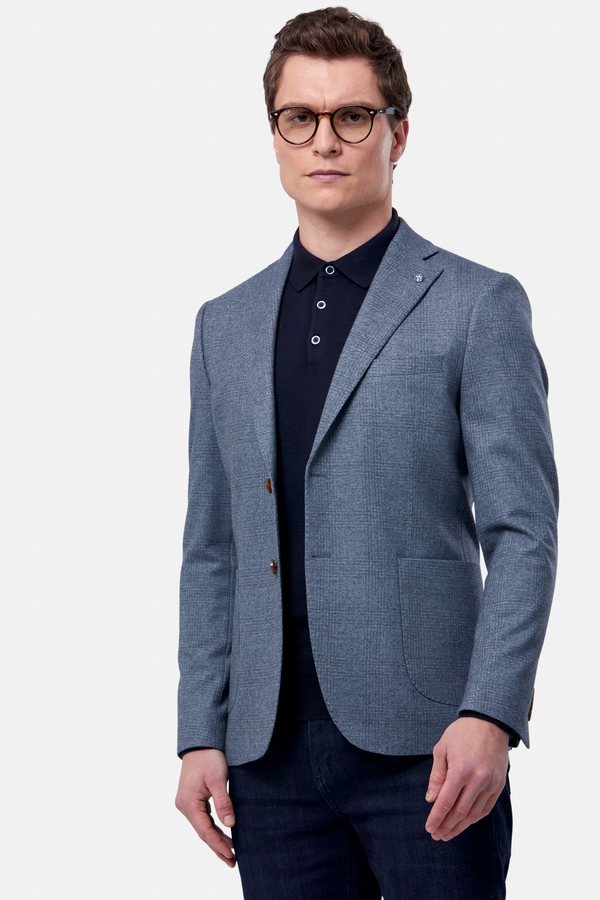 Benetti Herbie Smoke Lightweight Check Blazer