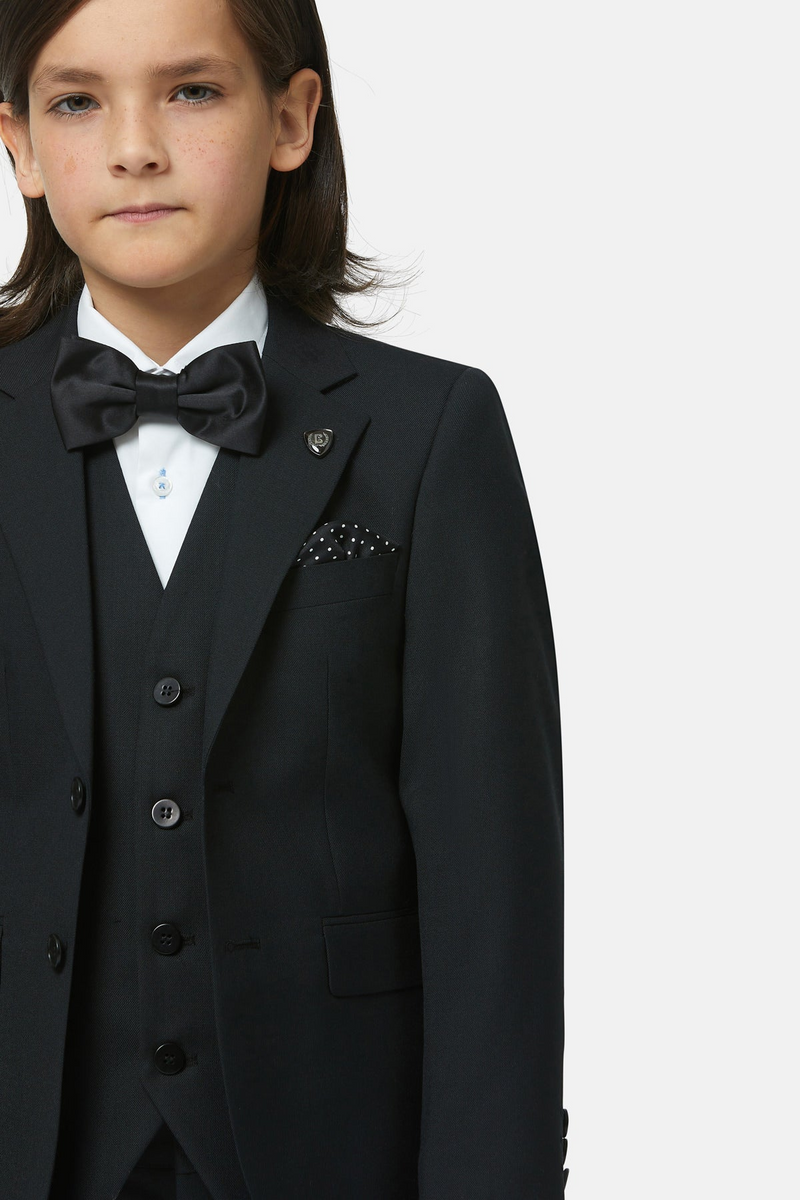 Benetti Boys James 3-Piece Suit – Classic Black