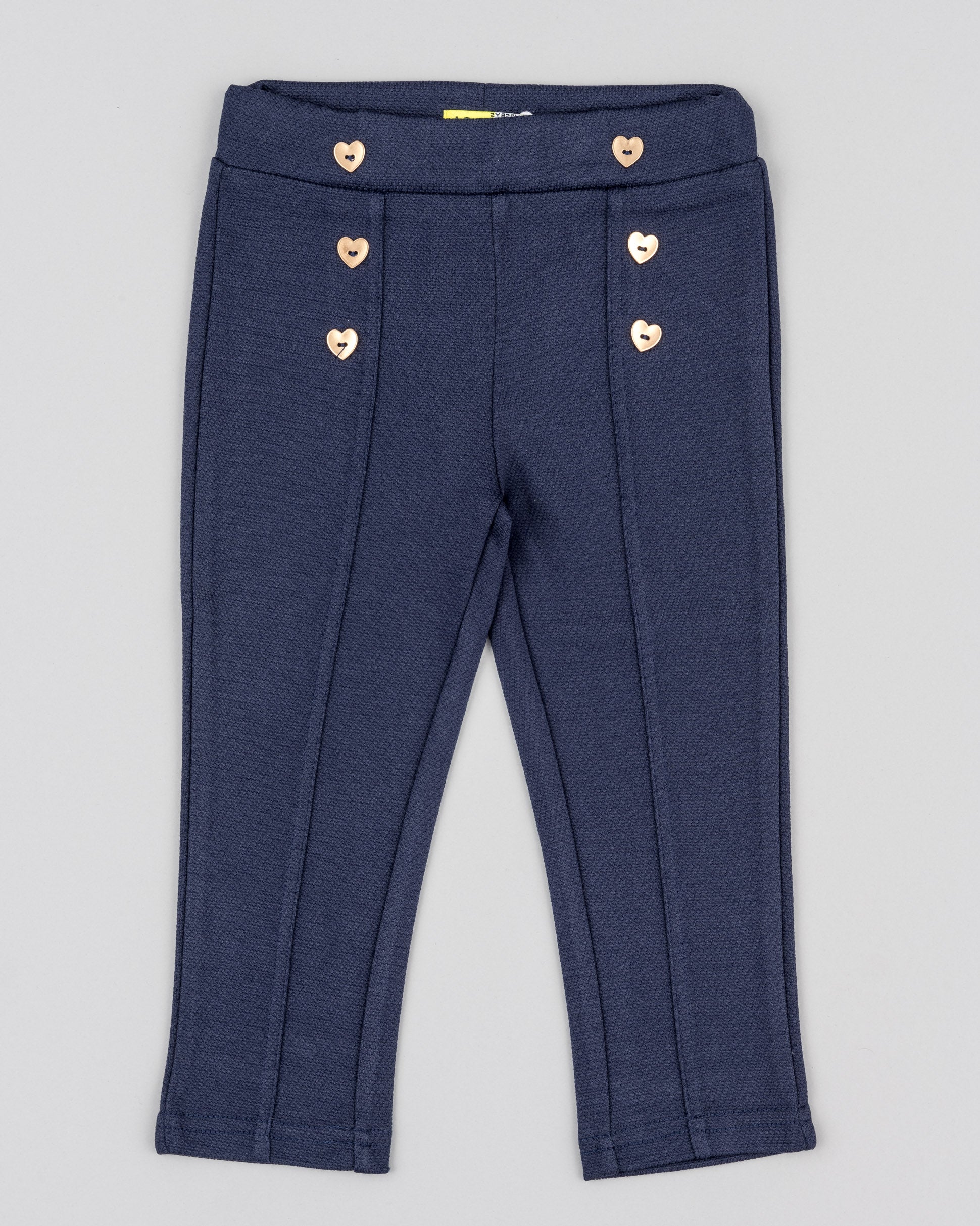 Pulla Bulla Teen Girl Leggings Color Tight Pants Size 8 Navy Blue