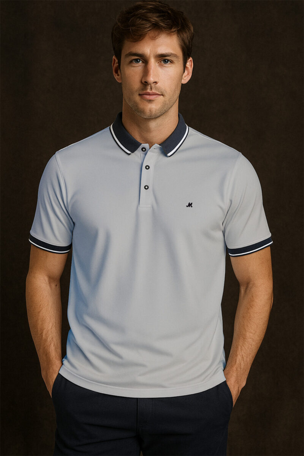Mineral Clothing Marix Sky Blue Polo Shirt ML213115
