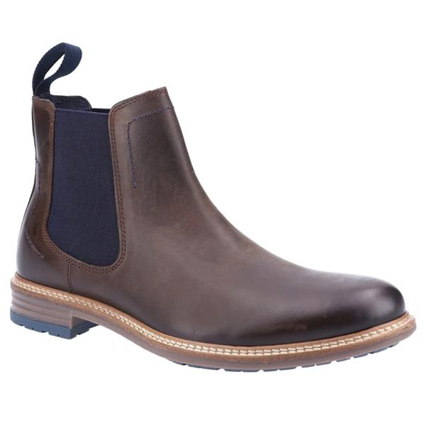 Hush Puppies Mens Brown Justin Leather Cushion Comfort Chelsea Boot
