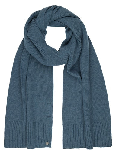 Petrol Ribbed Knit Winter Scarf SCR845 5202 - Storm Blue