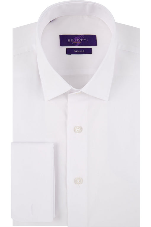 Benetti White Label Double Cuff White Shirt