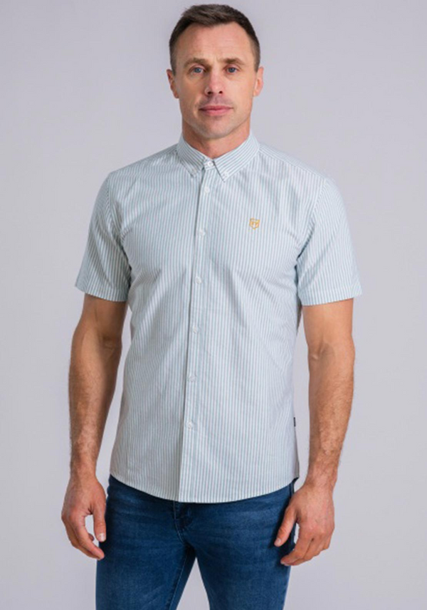 XV Kings by Tommy Bowe Ballarat Short Sleeve Shirt Apple Mint Haze Slim Fit