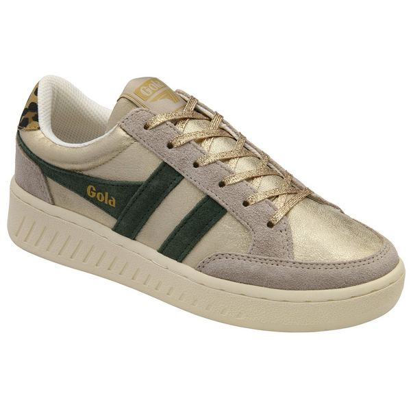Gola Classics Women's Superslam Blaze II Trainers Gold/Evergreen/Leopard CLB773YN203