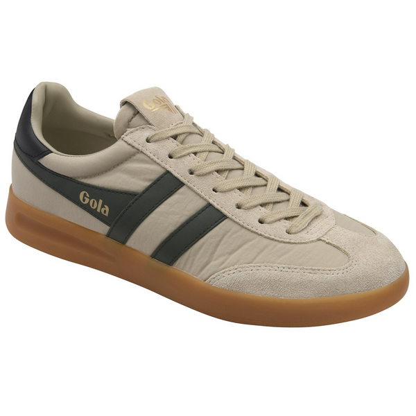 Gola Classics Men's Cyclone Nylon Trainers Bone/Dark Khaki/Black/Gum CMB871CN206