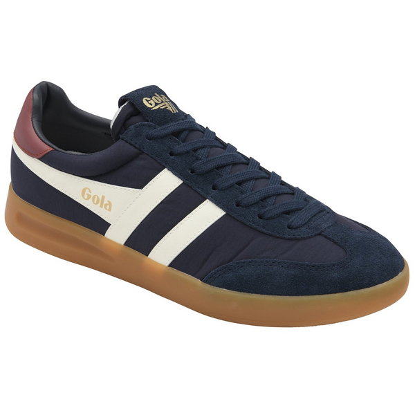 Gola Classics Men's Cyclone Nylon Trainers Navy/Off White/Red Ochre/Gum CMB871EW206