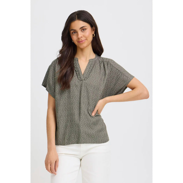 Fransa FRLAYA Blouse Smokey Olive Dotted Print 20617499