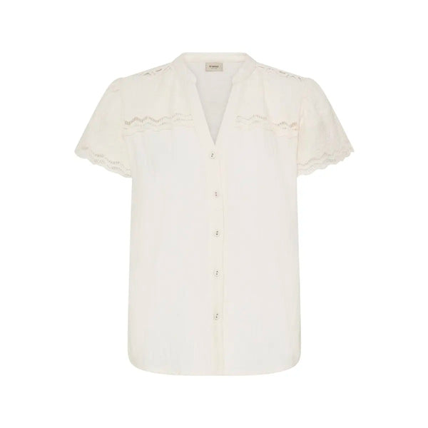 Fransa Womens Tilla Modern Elegance Shirt in White Whisper 20617791-110701