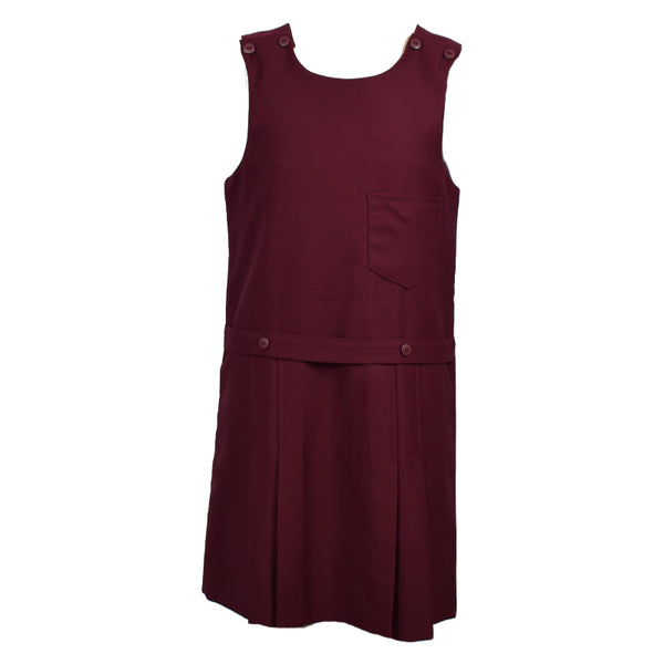 Hunter Navy Girls Wine Red Pleated School Uniform Pinafore 270