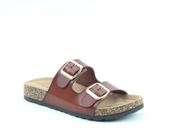 Heavenly Feet Harmony2 Redwood Vegan Friendly Bio Sandal Twin-Buckle Slider 2.5cm Sole