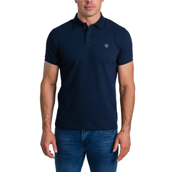 XV Kings Barrhaven Polo Shirt Admiral Textured Cotton Regular Fit