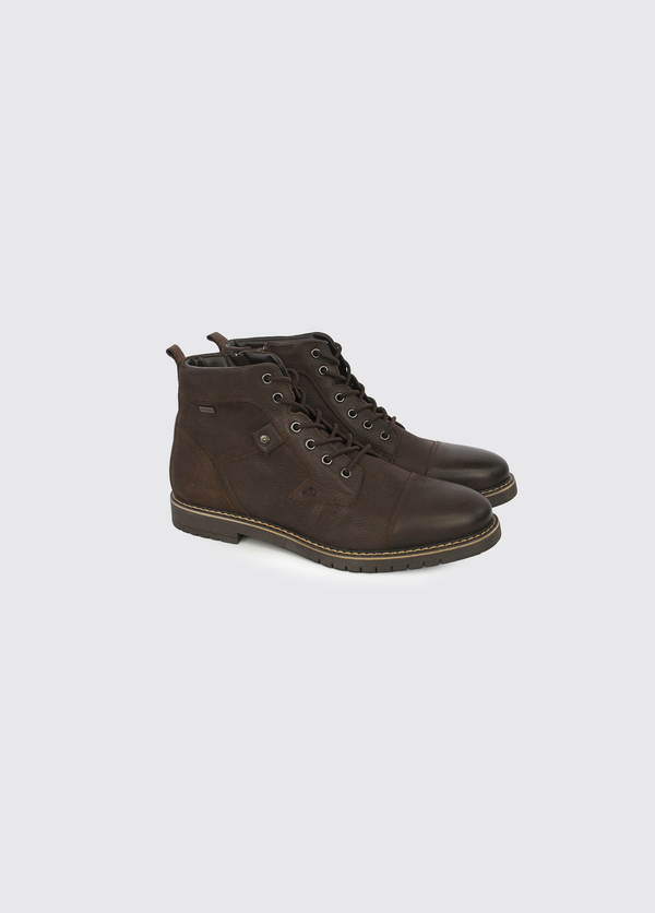Dubarry Stetson Pebble Leather Lace-Up Boot 5918 62 - Cigar Brown