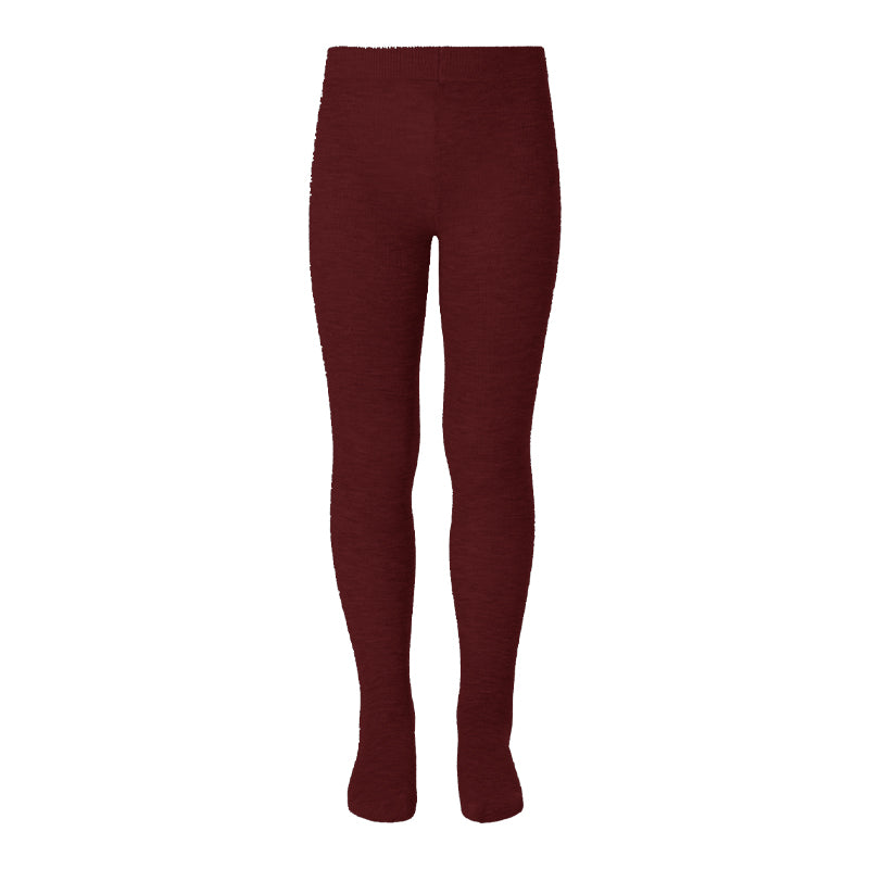 Senhoras Esdras Animal Print Mesh Panelled Leggings, Burgundy